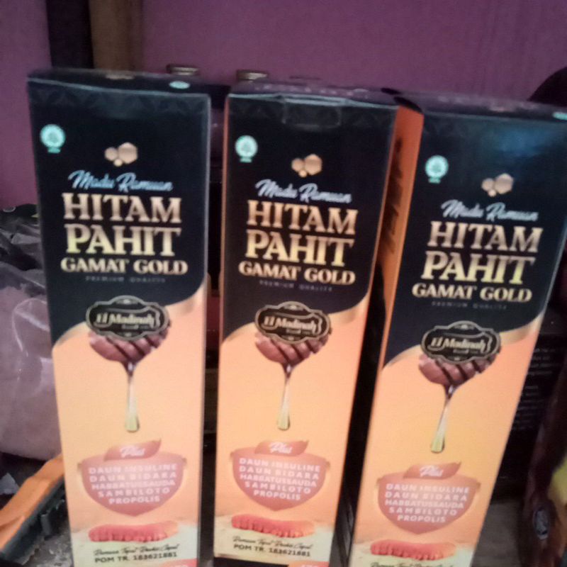 

Madu hitam pahit gamat gold