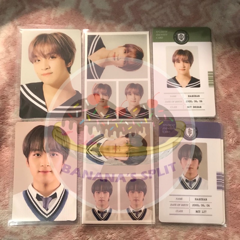 NCT HAECHAN B2S BACK TO SCHOOL ID CARD PHOTOCARD ID PHOTO