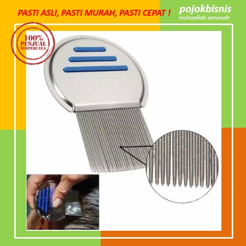 SISIR KUTU AJAIB METAL / SERIT KUTU / SISIR SERIT / SISIR RAMBUT KUTU BAHAN METAL / SISIR KETOMBE