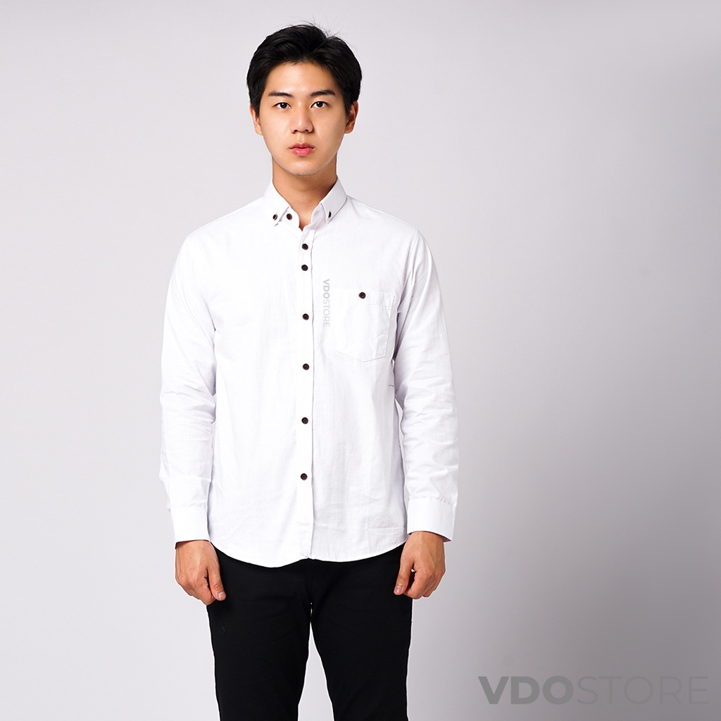 KEMEJA PRIA PUTIH BASIC LENGAN PANJANG BAJU DEWASA POLOS PREMIUM KEMEJA KERJA TEBAL M L XL WHITE SHIRT KEMEJA KANTOR FORMAL SANTAI CASUAL SEMI KASUAL VIRAL MURAH KATUN KUALITAS