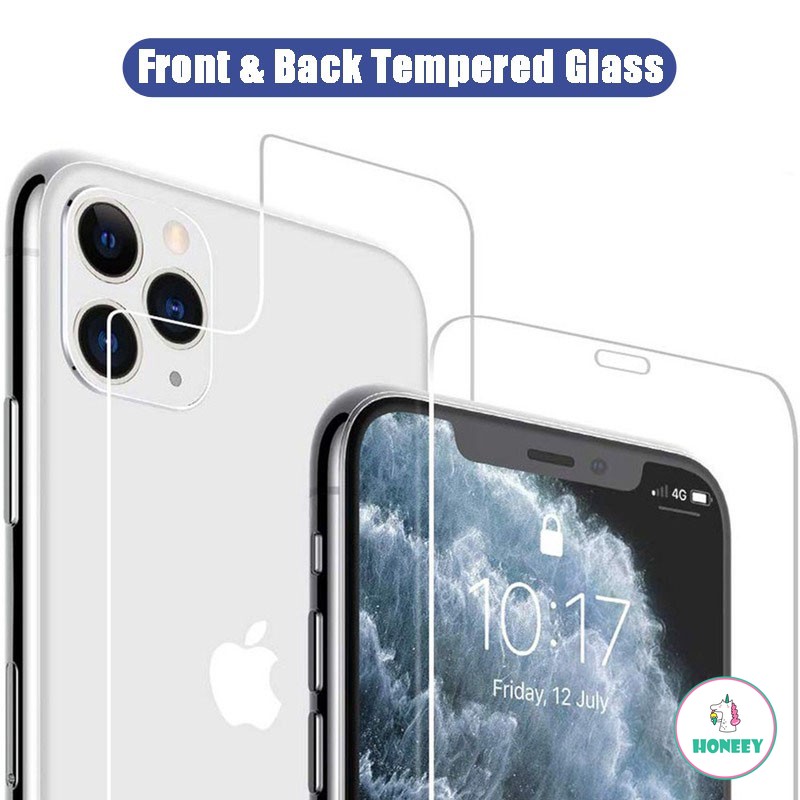 Front Back Tempered Glass Screen Protector For IPhone 12
