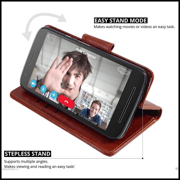 Flip Cover Handphone Leather Flip Cover Oppo F11 F11 Pro Wallet Kulit Casing