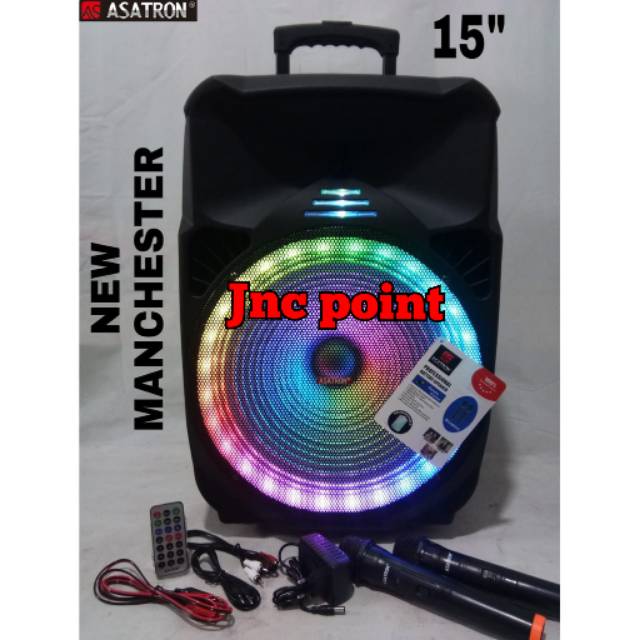 SPEAKER PORTABLE WIRELESS ASATRON MANCHESTER 15 INCH ORIGINAL RESMI