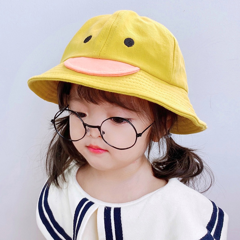 Topi Bayi Musim Semi dan Musim Gugur Bagian Tipis Musim Panas Warna Lucu Super Cute Anak-anak Topi Nelayan Versi Korea Anak Laki-laki dan Perempuan Topi Nelayan