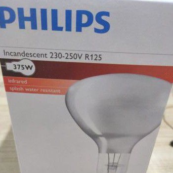 lampu philips pemanas R125 375w 375 watt infrared heat lamp