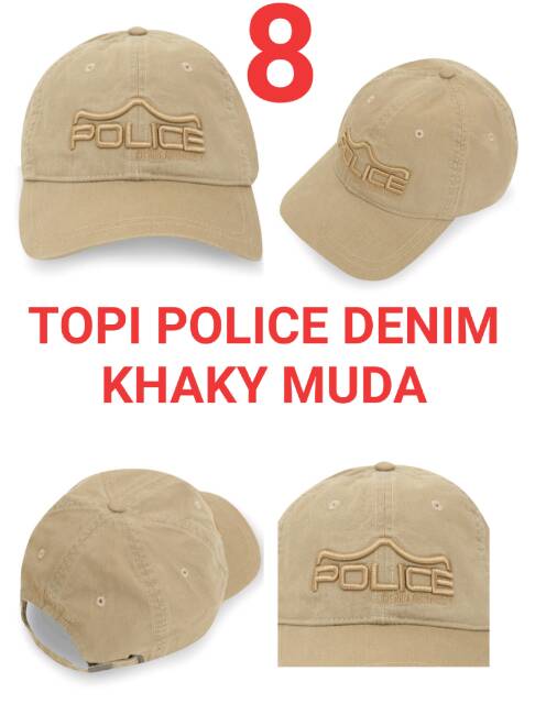 TOPI POLICE DENIM 3 MOTIF ORIGINAL.