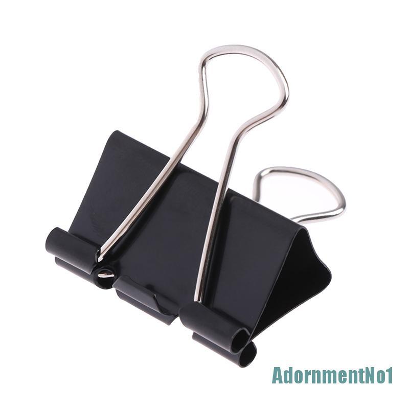 (AdornmentNo1) 10pcs Klip Binder Metal Warna Hitam