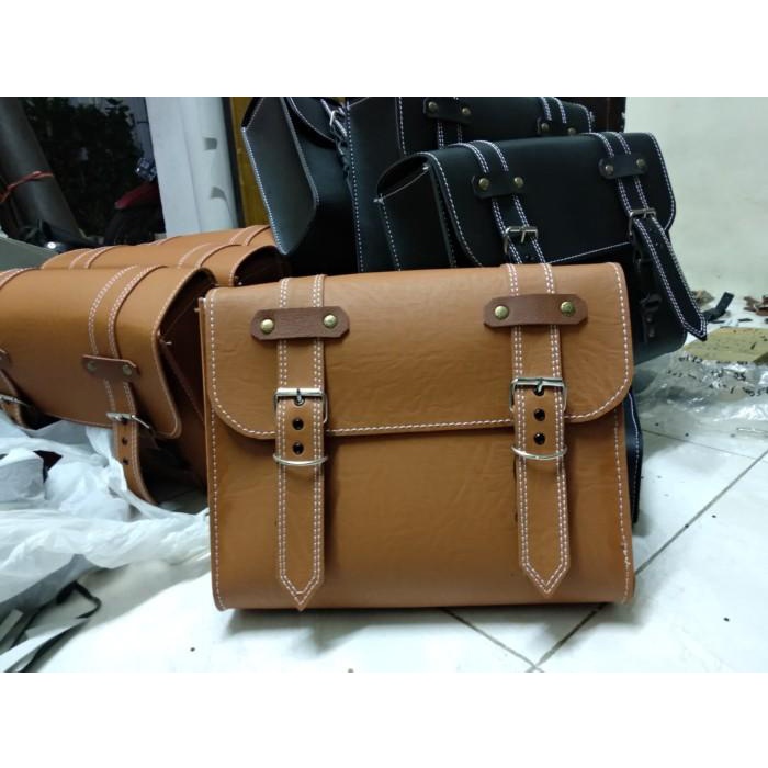 Tas Classic Motor / Tas Samping Motor / Tas Kulit Motor