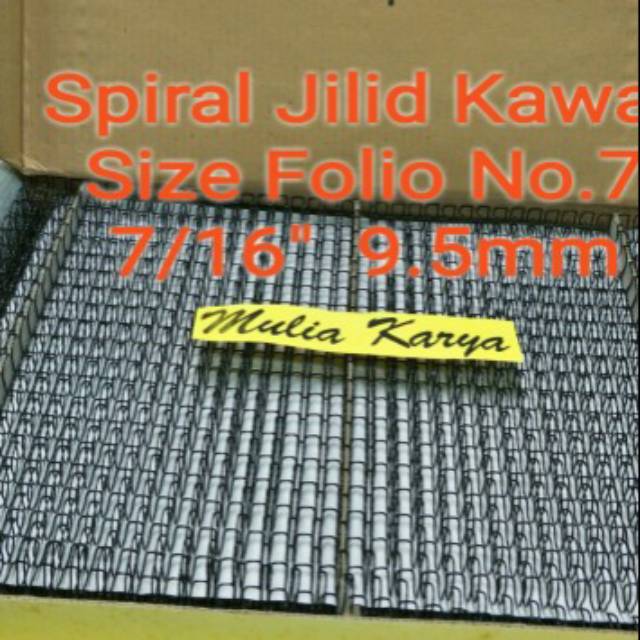 

Spiral Kawat Jilid F4 Folio no.7 Ukuran 7/16' 9.5mm