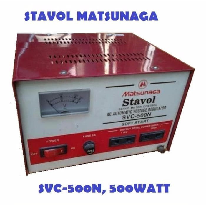 Stabilizer matsunaga stavol motor 500va 500v 500 watt 500w svc-500n for pc komputer-refrigerator