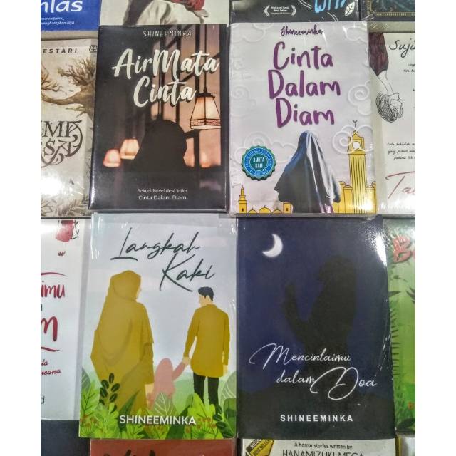 Novel Cinta Dalam Diam Air Mata Cinta Langkah Kaki Aku Mencintaimu Dalam Doa 4 Novel Shineeminka Shopee Indonesia