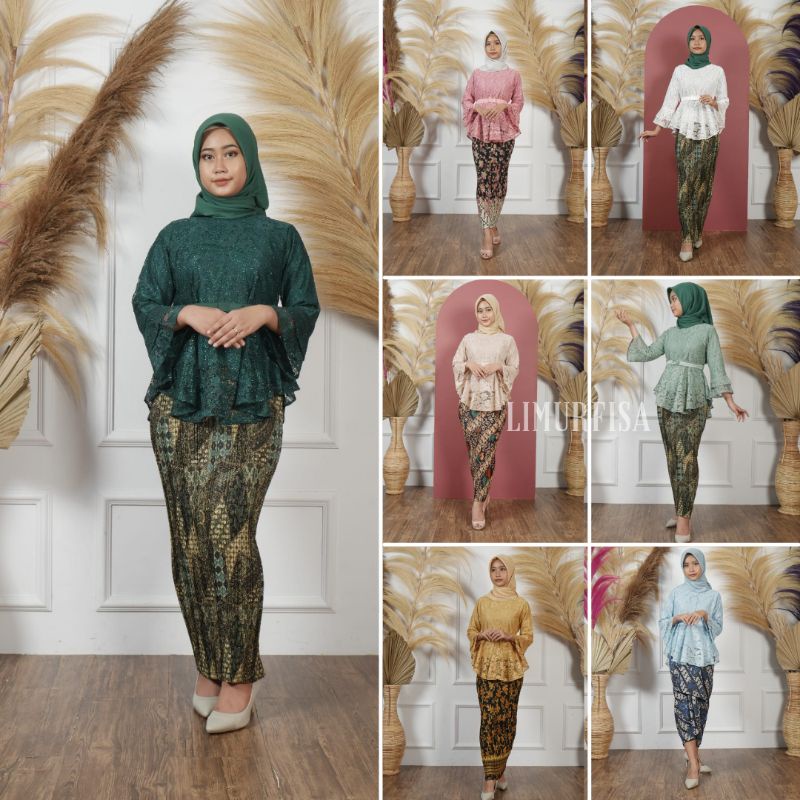 [ PART 2 ] kebaya modern brukat Rinjani harga paling murah bahan tidak panas Atasan Kebaya Brokat / 