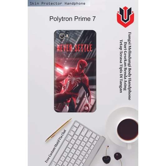 Isi 2pcs Garskin Hp Polytron Prime 7 Motif byb - Free Custom Motif via Chat