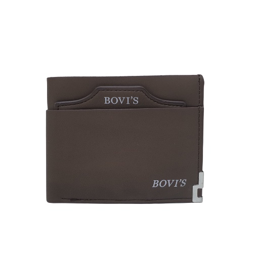 Dompet Pria Bovis Import Model Distro, Motif Keren, Harga Murah serta Tipe Terbaru (J09-1)-COKLAT BOVI'S