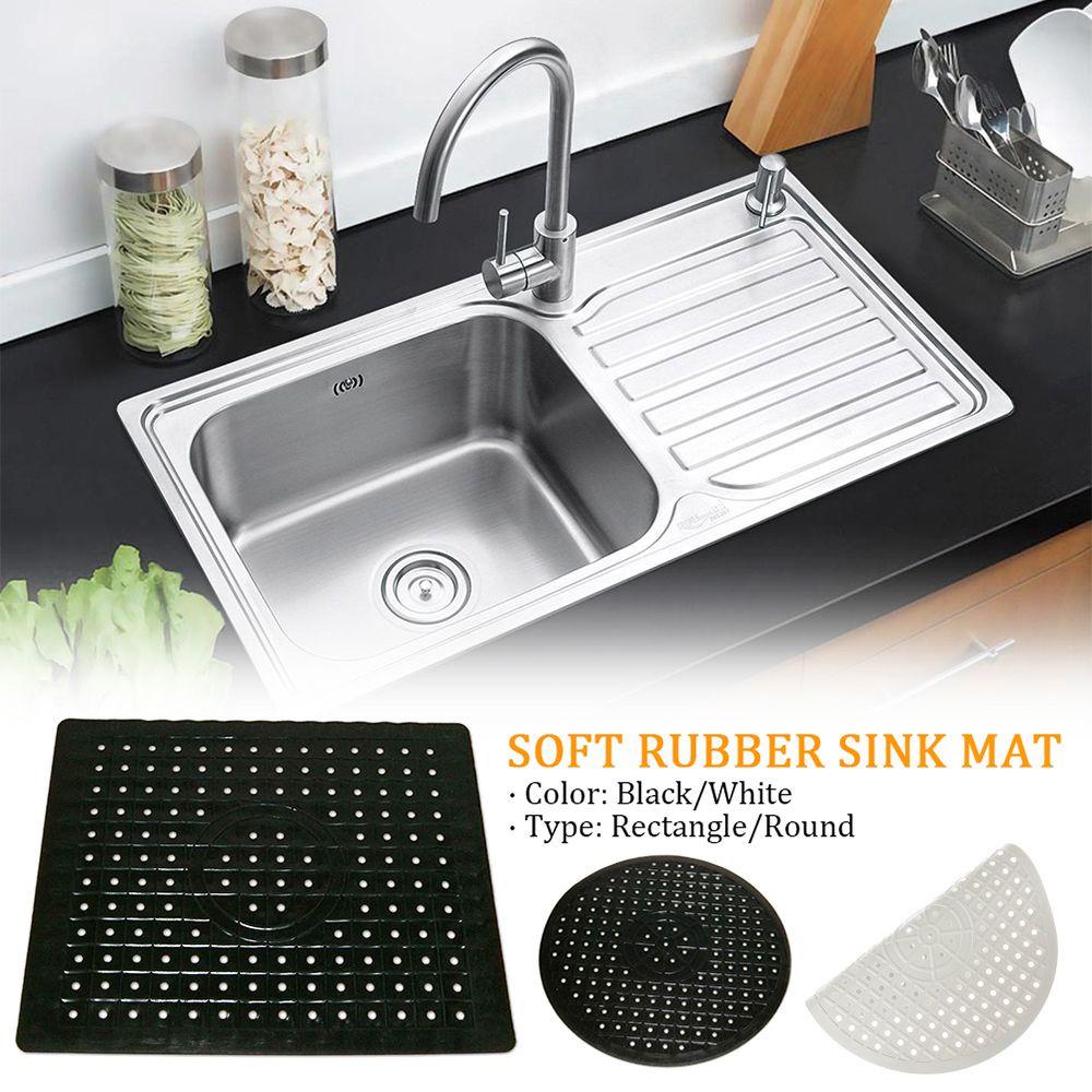 Solighter Rubber Sink Mat Peralatan Makan Rumah &amp; Dapur Matras Pembuangan Awet