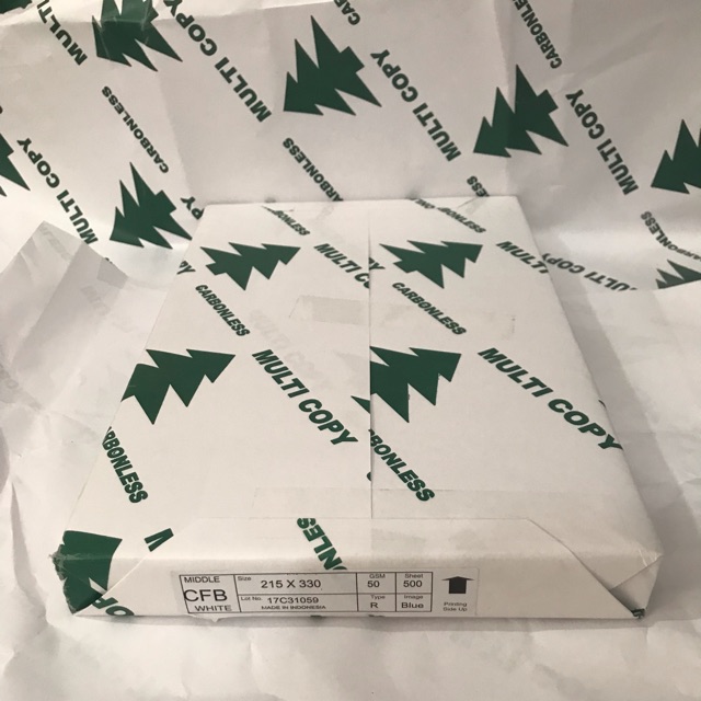 

Kertas NCR MIDDLE PUTIH merk MULTI COPY /F4