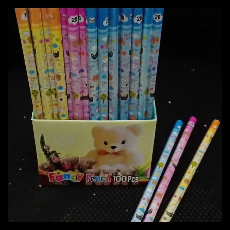 

Pensil Kayu 2B Fancy Pencil Isi 100Pc Bermutu