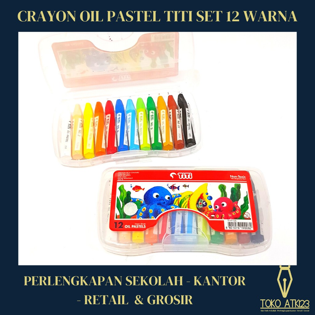 Crayon Oil Pastel Krayon Minyak TiTi Joyko 12 Warna