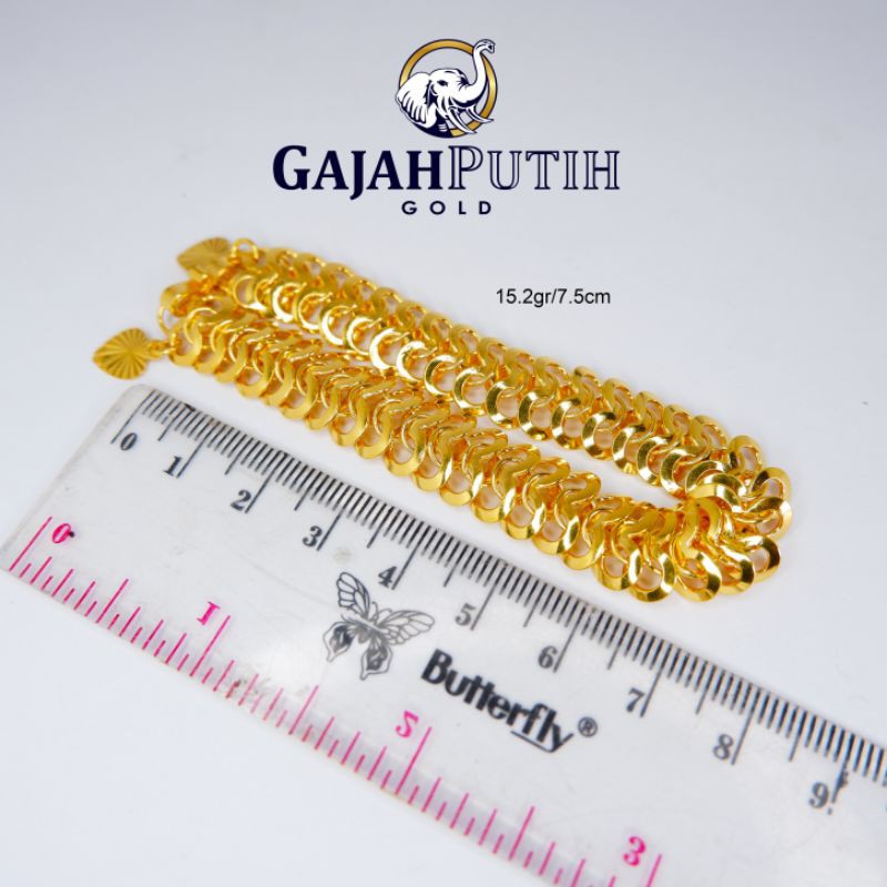 15,2gr Gelang Model Krepyak Kelabang Emas Asli KodeO215275
