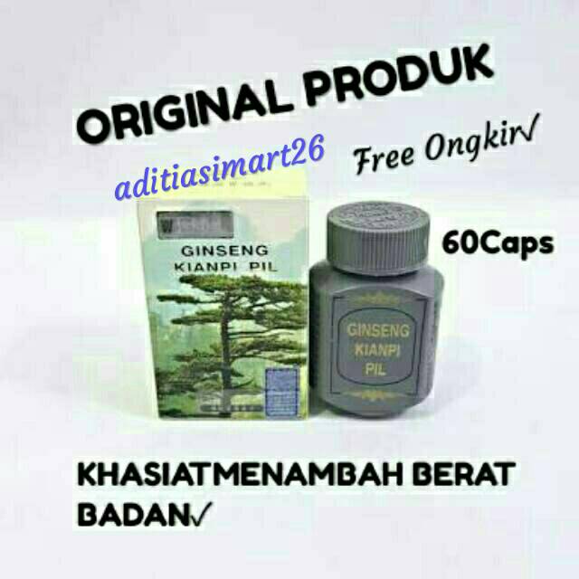 Free Ongkir 2 Btl Ginseng Kian Pi Pil Original Penggemuk Badan Pria Wanita Penambah Berat Badan Shopee Indonesia