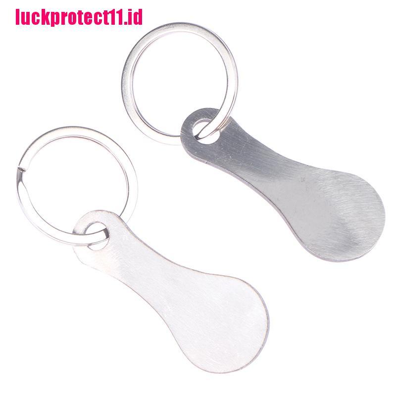 (LUCK11) 2pcs / Set Gantungan Kunci Troli Belanja Bahan Aluminum Alloy