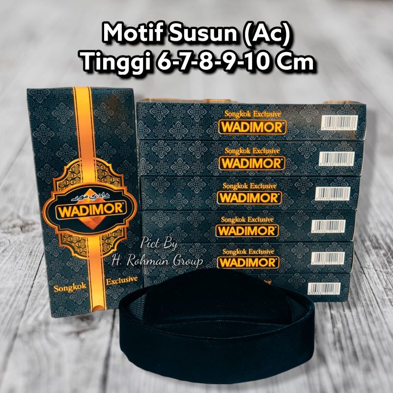 Peci Hitam Wadimor Tinggi 6 7 8 9 10 Cm Susun Wadimor Original Exclusive