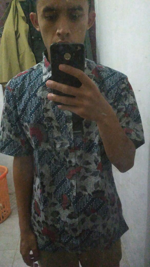 Kemeja Batik Pria Lengan Pendek Bs24 Katun Modern Dixmont Semi Slimfit Premium