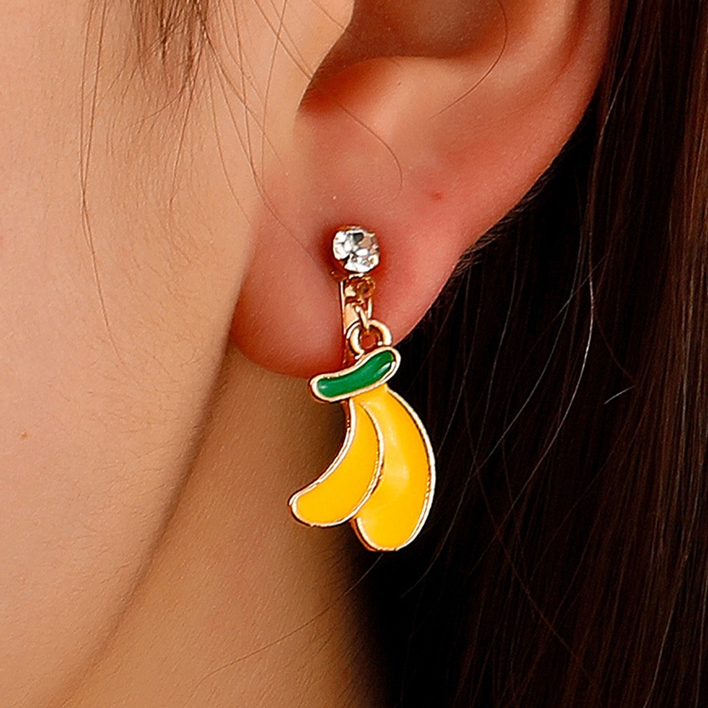 Anting Tusuk Wanita Lucu Korean Style Varian Model Import - Anting Tusuk Buah