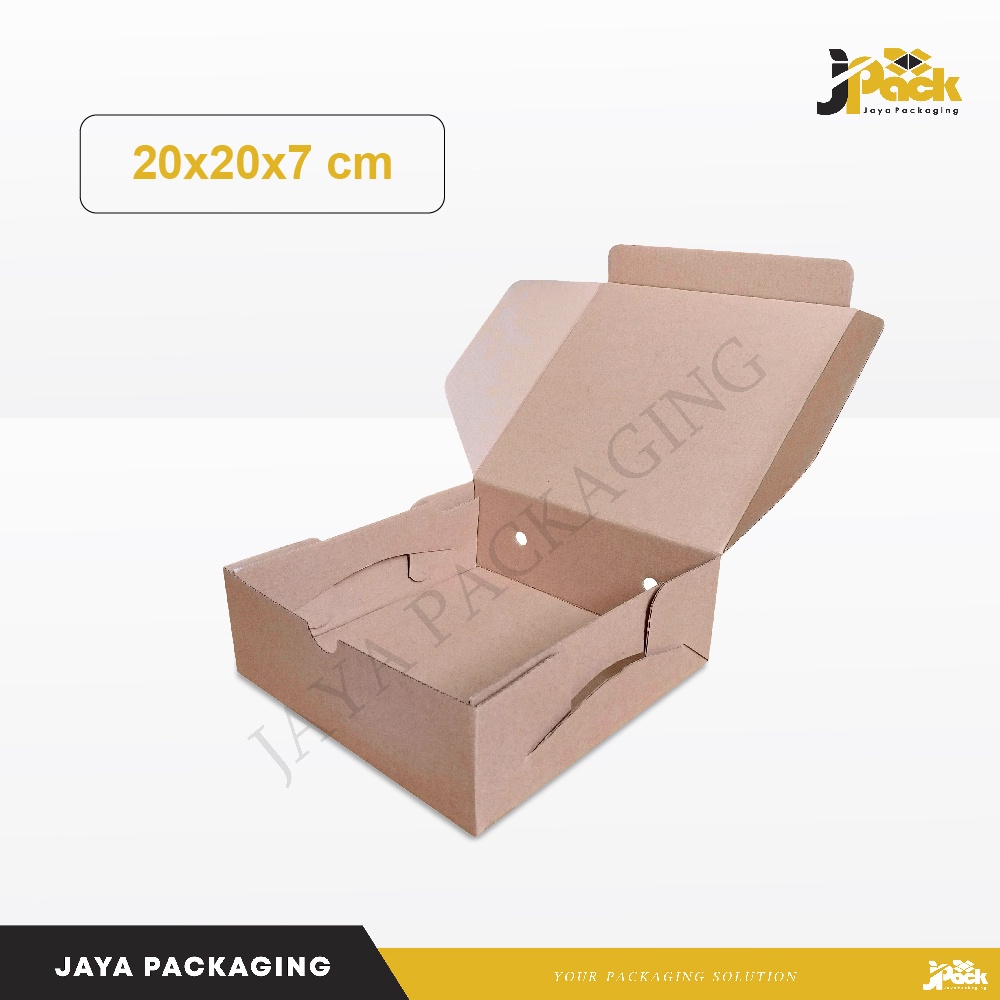 Box Packing 20x20x7 cm EFlute Pizza/Polos/custom/Hampers/hoodie/mukena/hijab/brownis