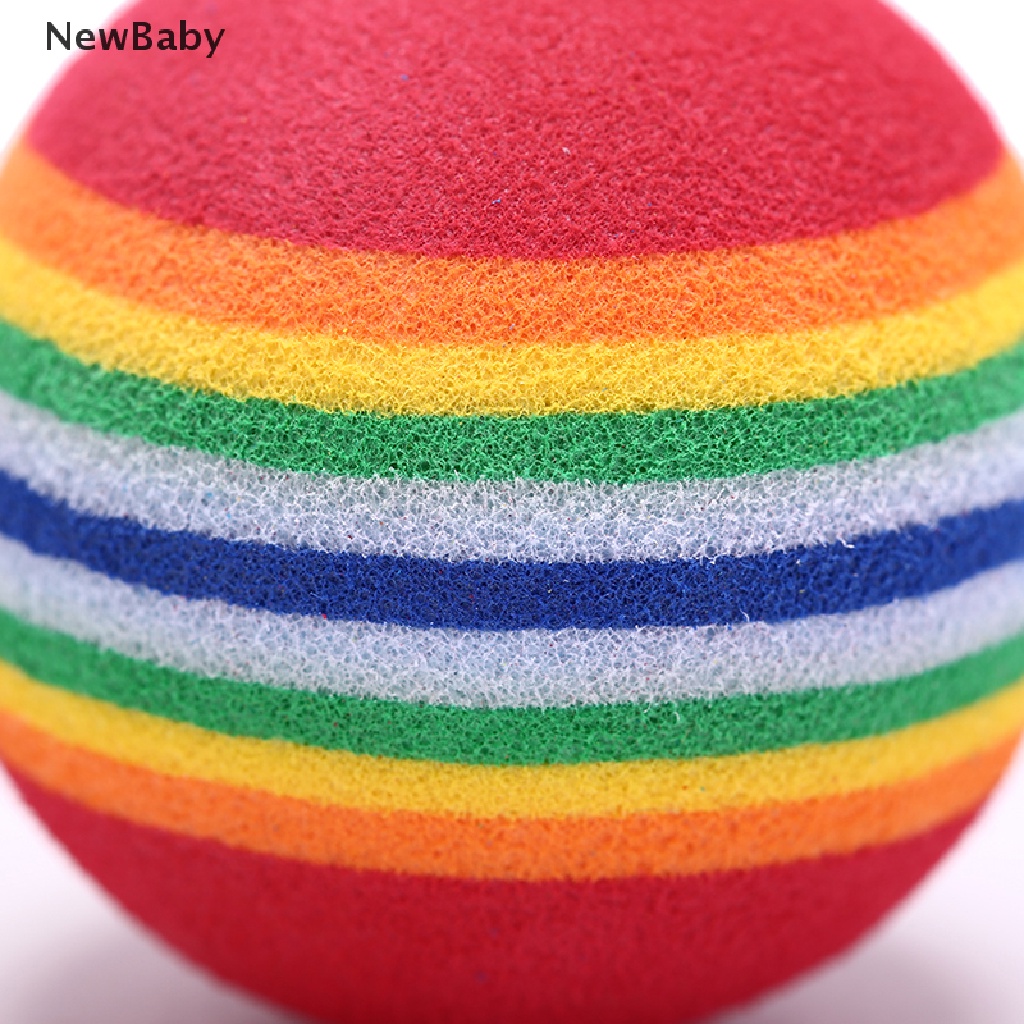 NewBaby 10Pcs Rainbow Stripe foam Sponge Golf Balls Swing Practice Training Aids ID