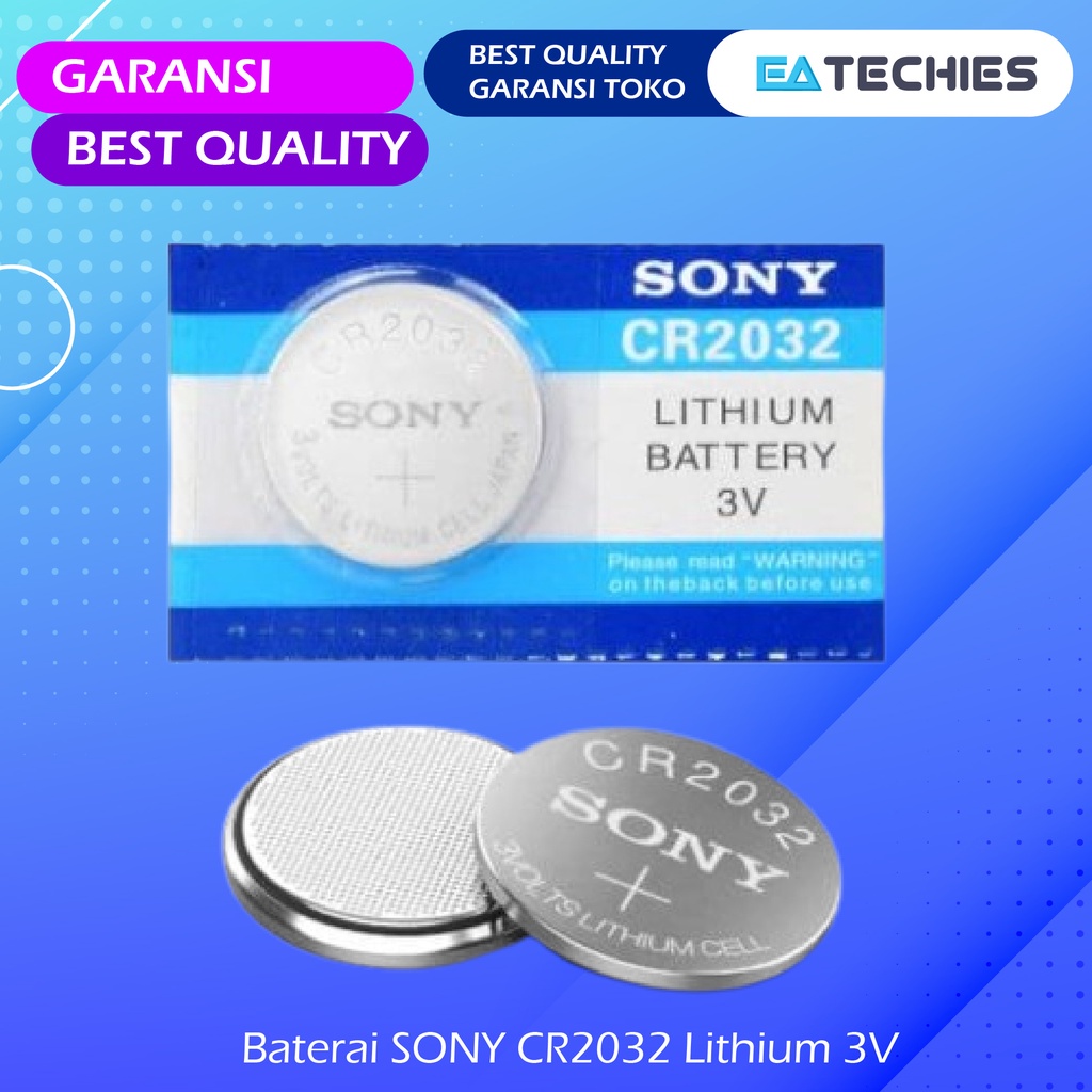 Baterai SONY CR2032 Lithium 3V for CMOS Jam Calculator Original