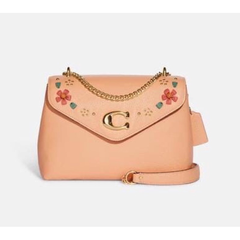 Coach Tammie Shoulder Bag With Floral Whipstitc faded blush multi