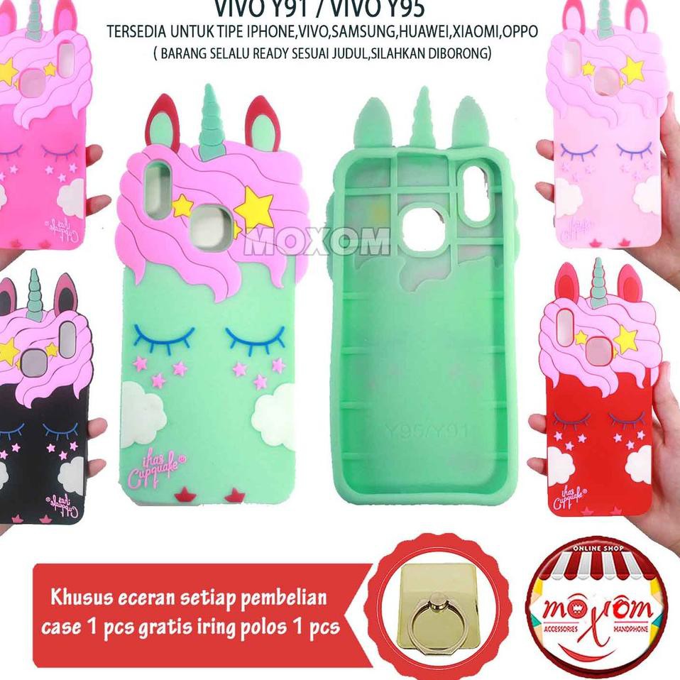 Murah Meriah Case Vivo Y91 Y95 Unicorn 3d 4d Softcase Hp Cute