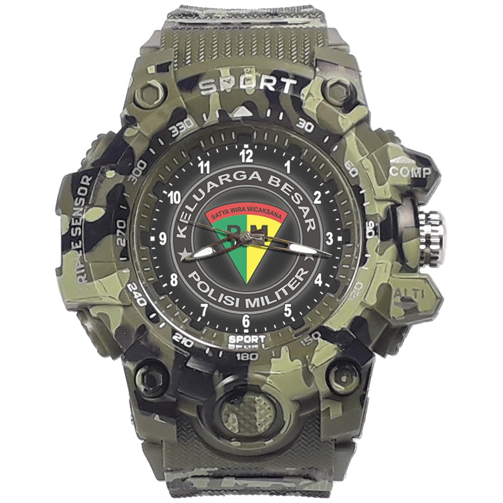 {Istimewa} Jam Tangan PM - POLISI MILITER 9 Hijau Army Water Resistant