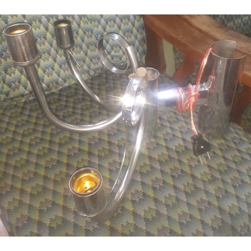 lampu tempel stenlis tiang