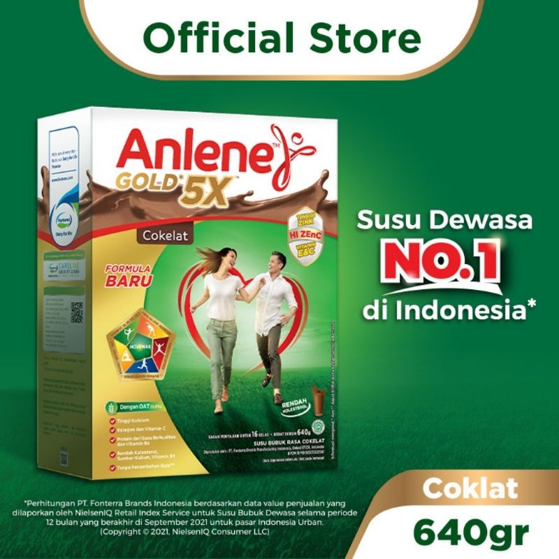 

ANLENE GOLD 5X COKELAT 640GR