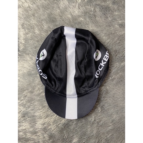 cycling cap / topi sepeda / topi bersepeda rockbros hitam garis putih