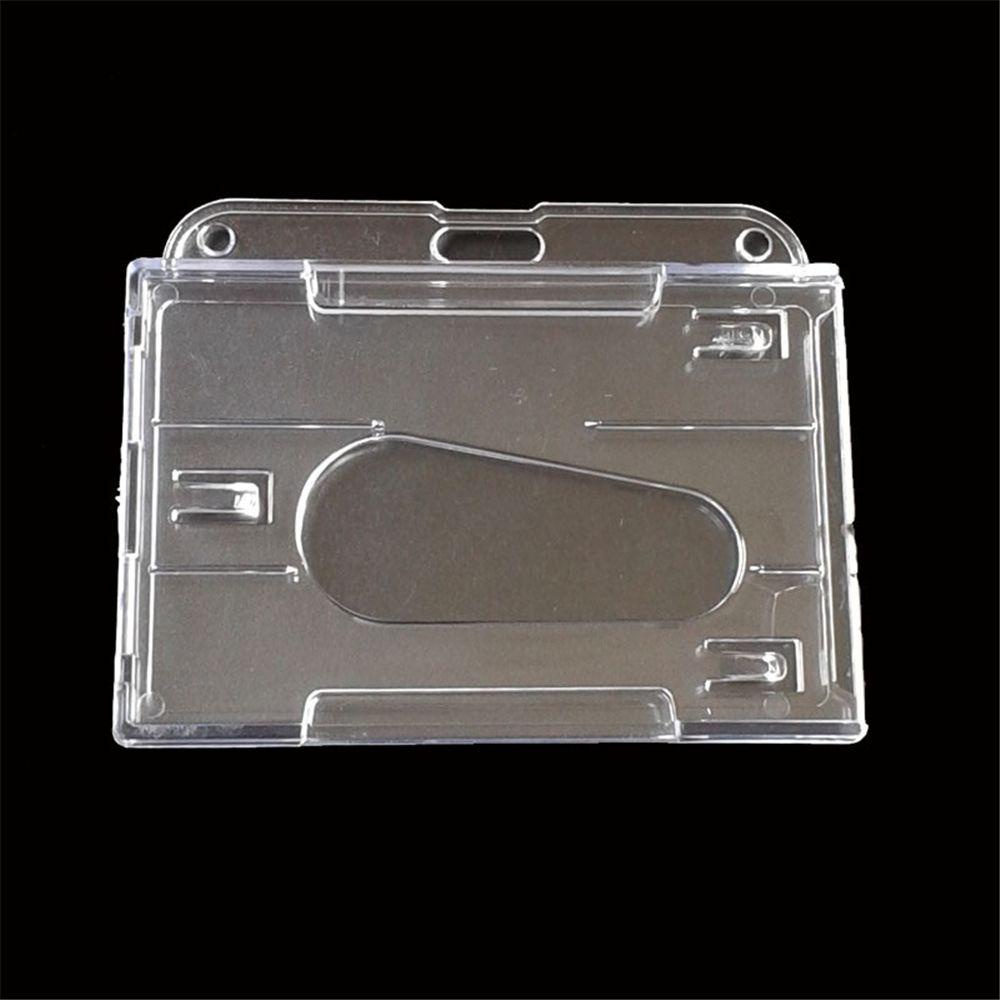 Holder Kartu Agustina Horizontal Case Bening Pass Badge Plastik Transparan Tahan Lama