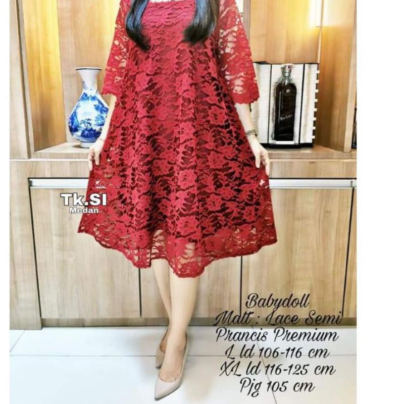 Dress brokat babydoll