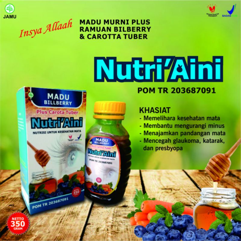 Madu Bilberry Nutri Aini Madu Kesehatan Mata Suplemen Untuk Mata