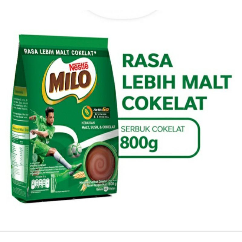 

Milo Activ Go Susu Bubuk Cokelat Pouch 800 gr