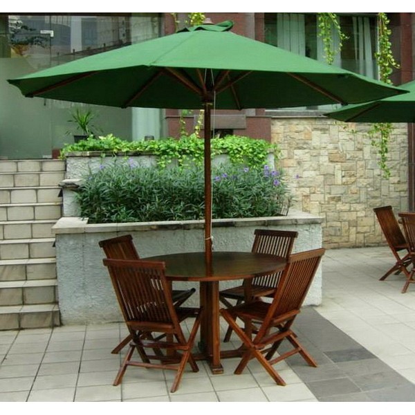 Meja payung kursi taman outdoor kursi lipat jati meja kayu meja cafe