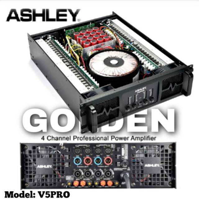 Power Ashley V5PRO Original Amplifier Ashley V 5 PRO - 4 Channel