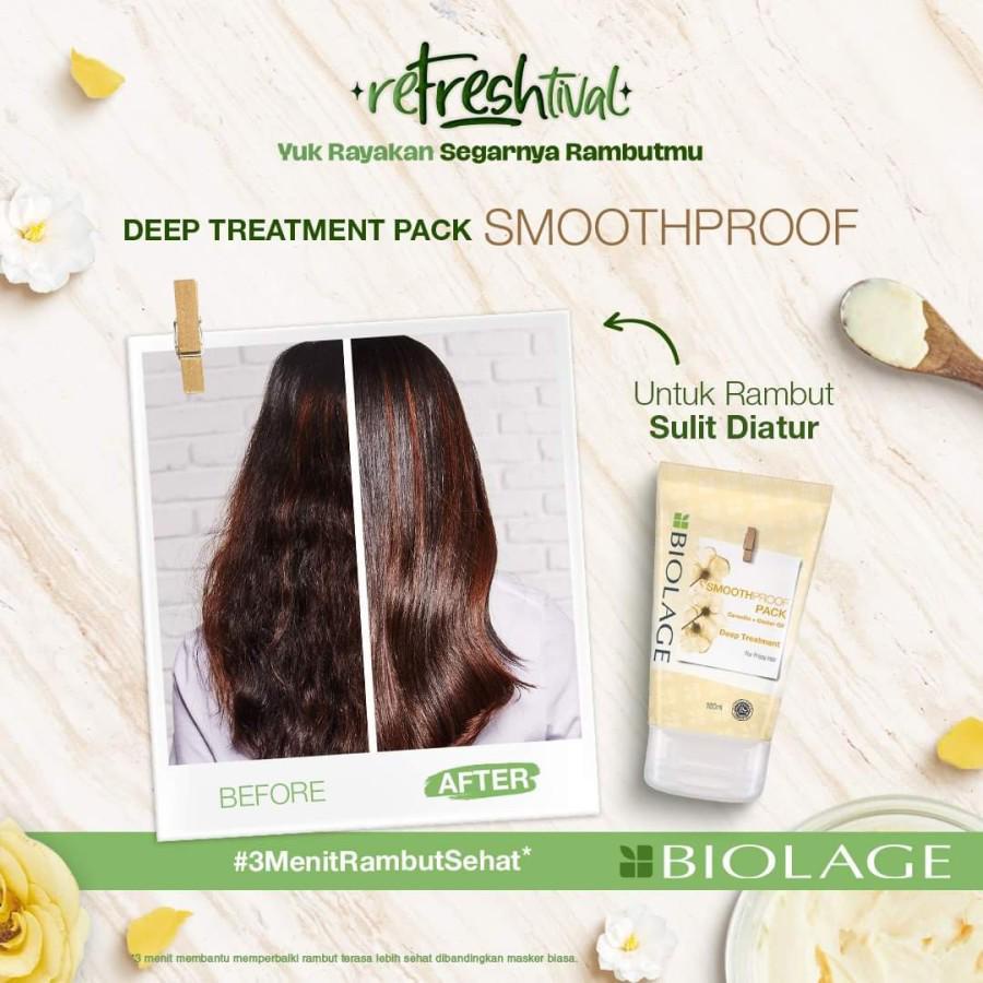 MATRIX Biolage Deep Treatment Pack - Pelembab Pelembut Perawatan Instan Rambut Kering Kusut Mengembang Diwarnai