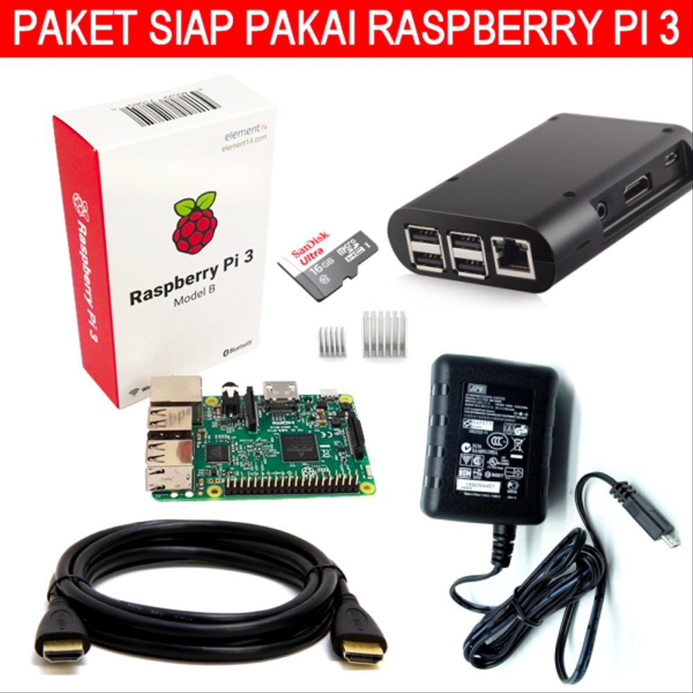 Silakan Order Paket Siap Pakai Raspberry pi 3 terlaris