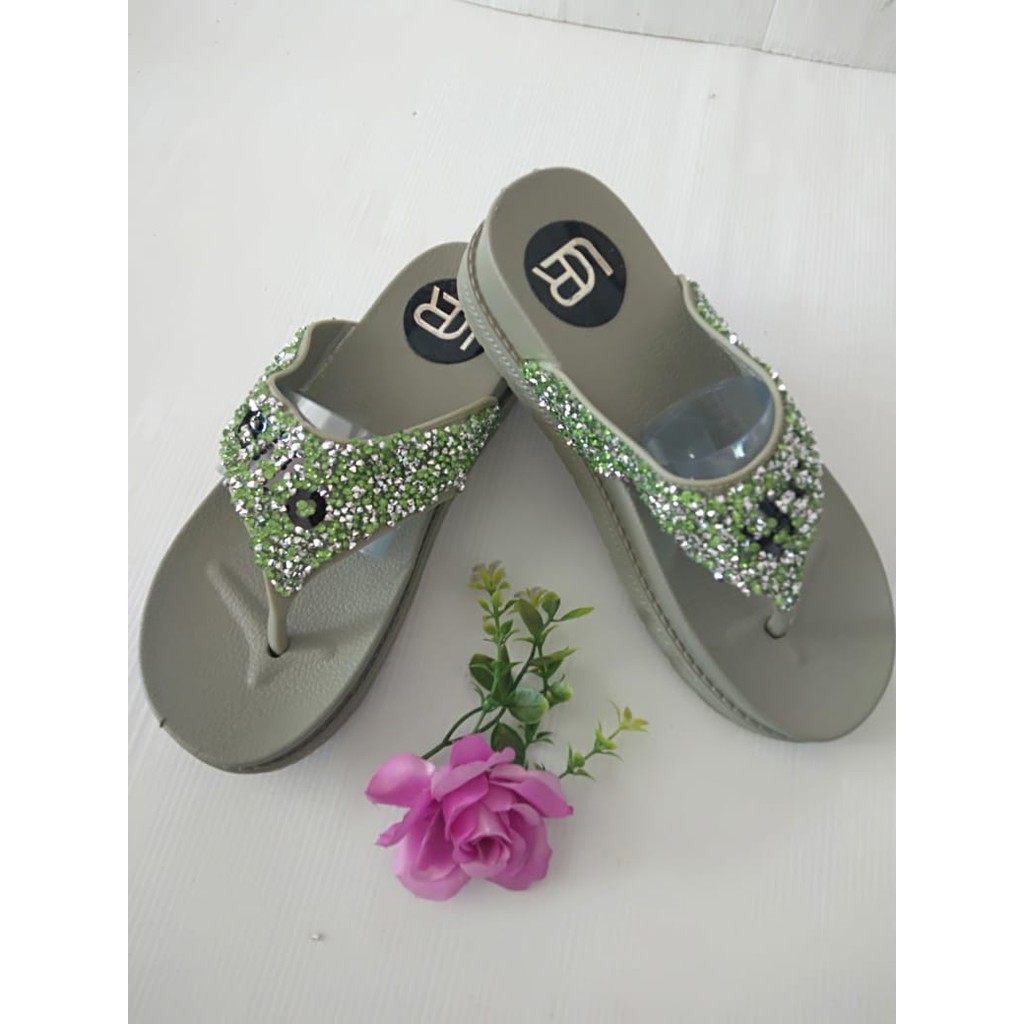 sogo  SANDAL BLING-BLING HELLO IMPORT Sandal Wanita Murah Casual