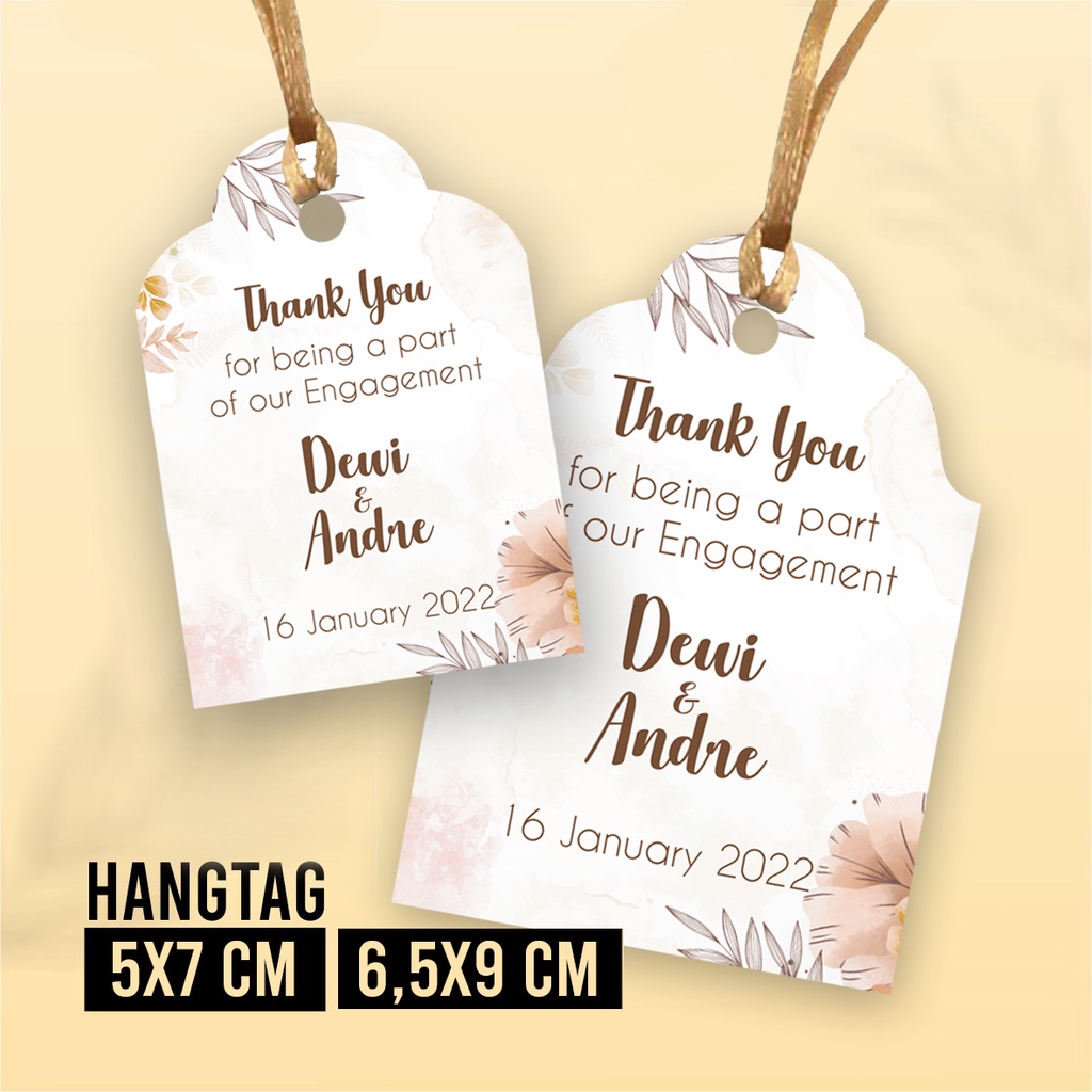 

Hangtag Souvenir Wedding / Engagement / Kartu Ucapan