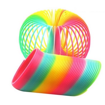 Mainan Anak Magic Plastik Rainbow / Mainan Spring Rainbow / Mainan Edukasi 5cm Magic Spring Yoyo Cincin