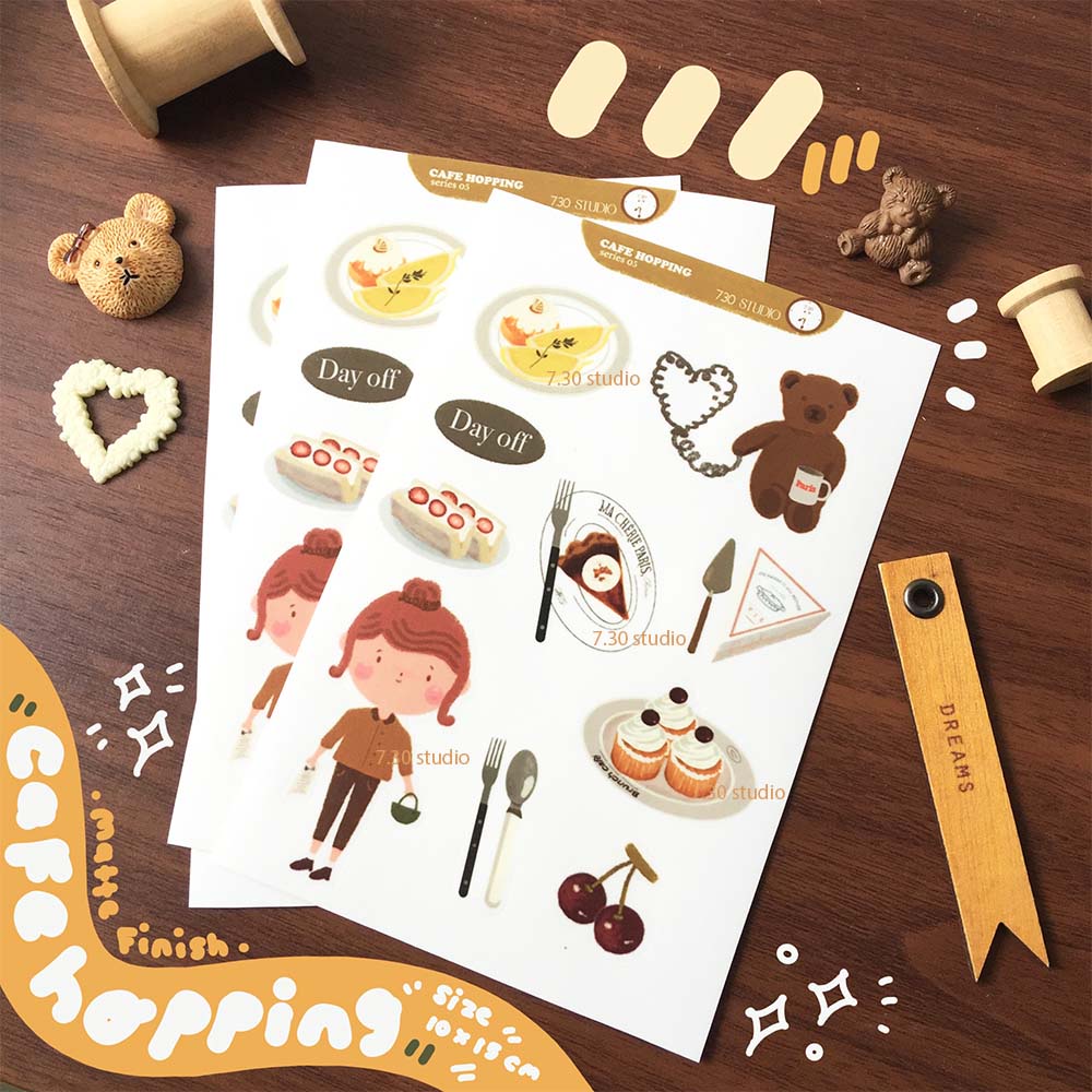 

Cafe hopping sticker sheet - series 05 - planner sticker