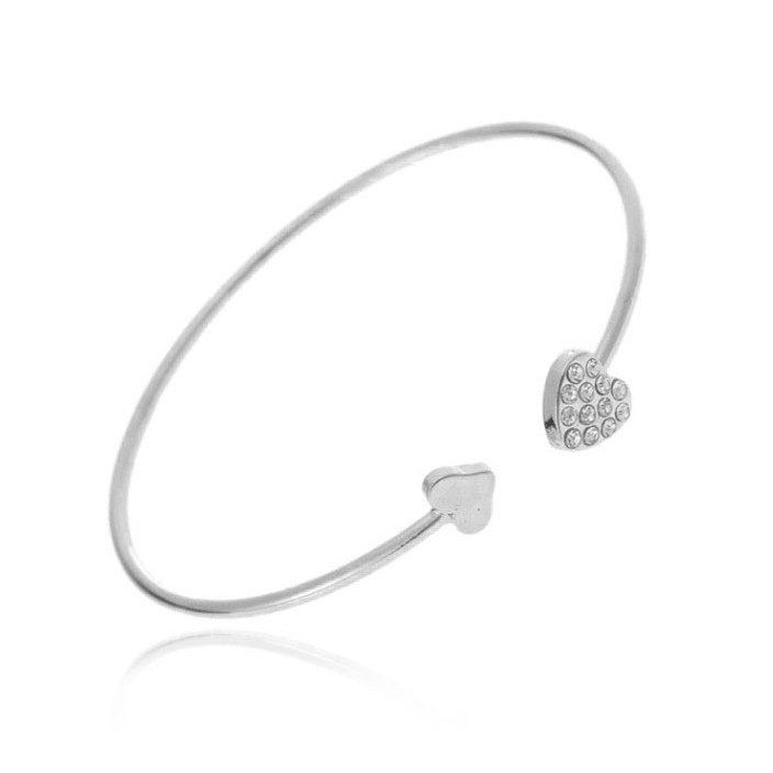 Gelang Wanita LOVE Open Cuff Korea Titanium Alloy Aksesoris Fashion Korea Women Bangle Bisa untuk Pria